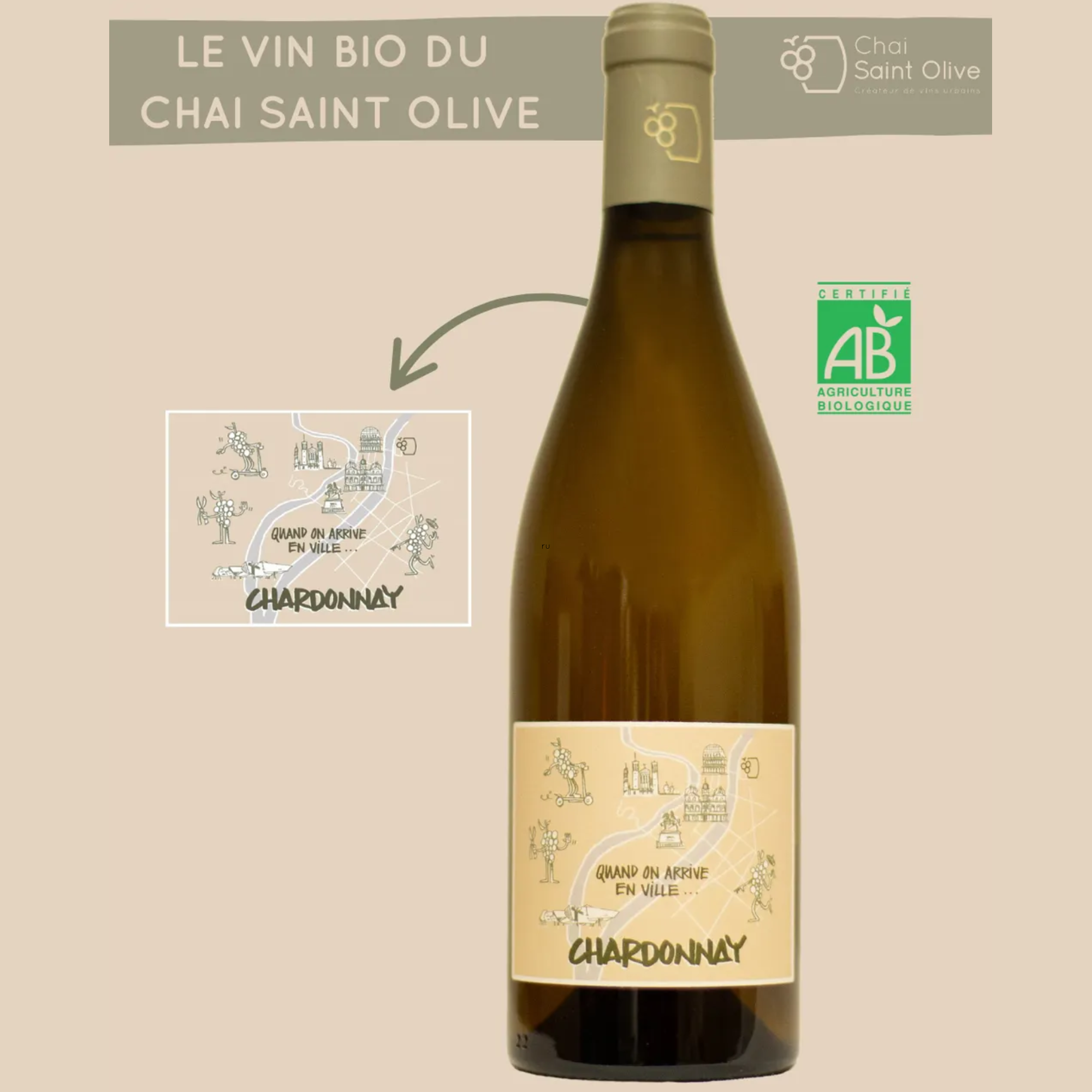 vin bio chai saint olive chardonnay