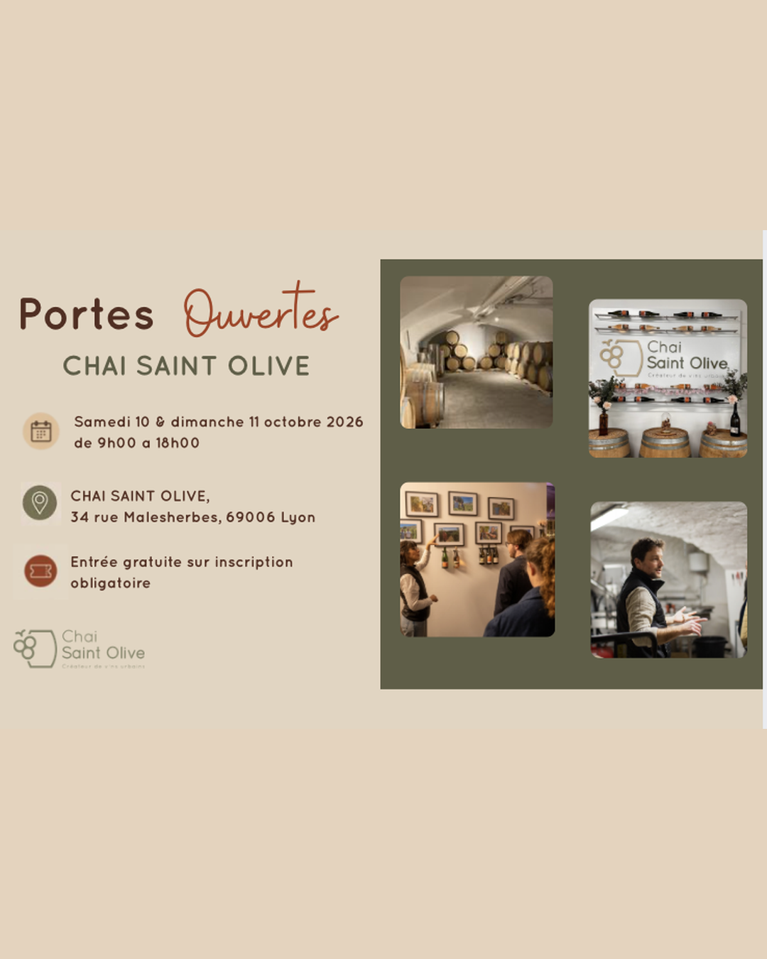 Portes ouvertes du Chai Saint Olive : visitez un chai urbain à Lyon en pleine vinification