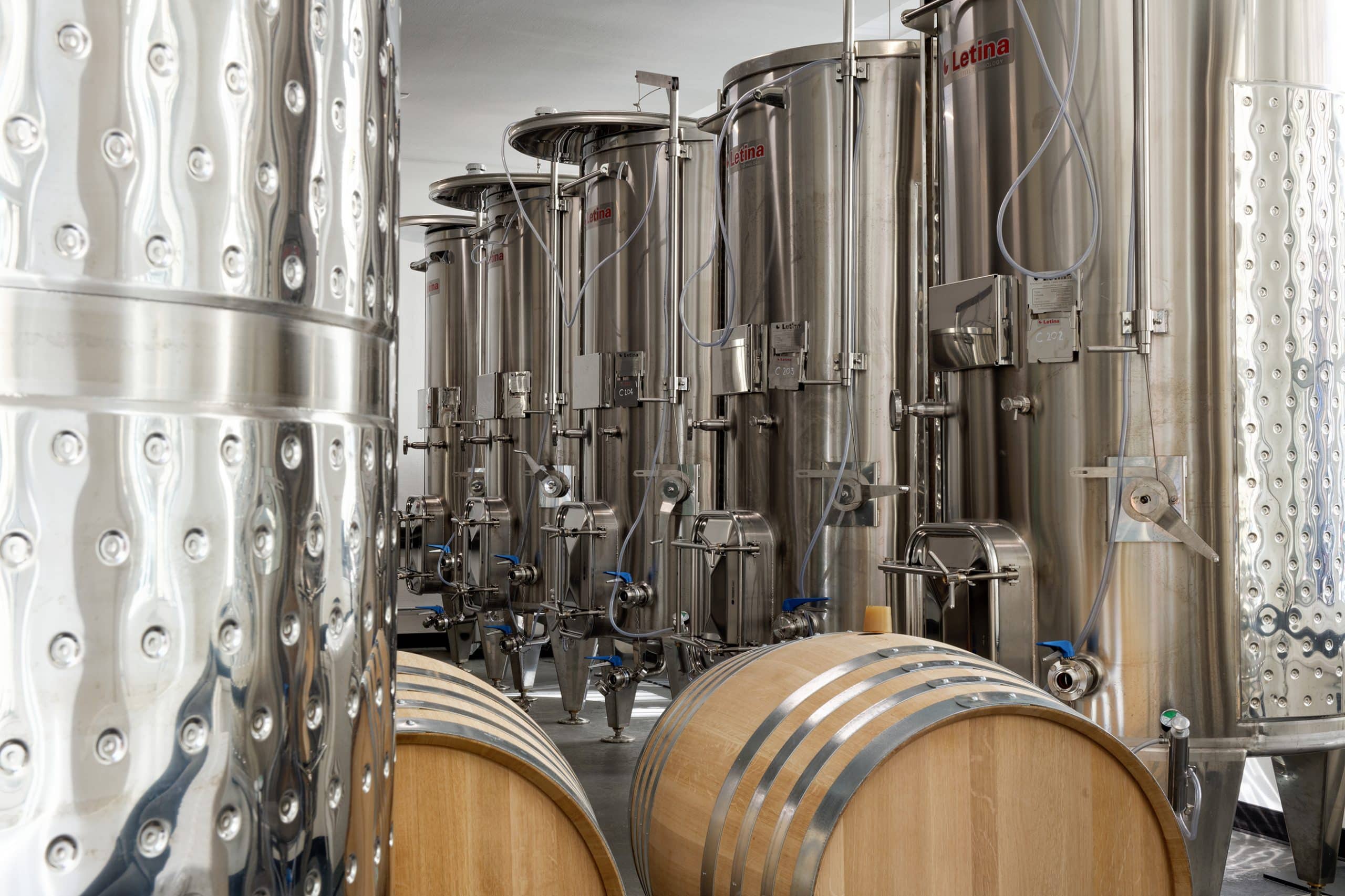Cuve de fermentation - VIN series - Letina - pour le vin / en inox /  cylindrique