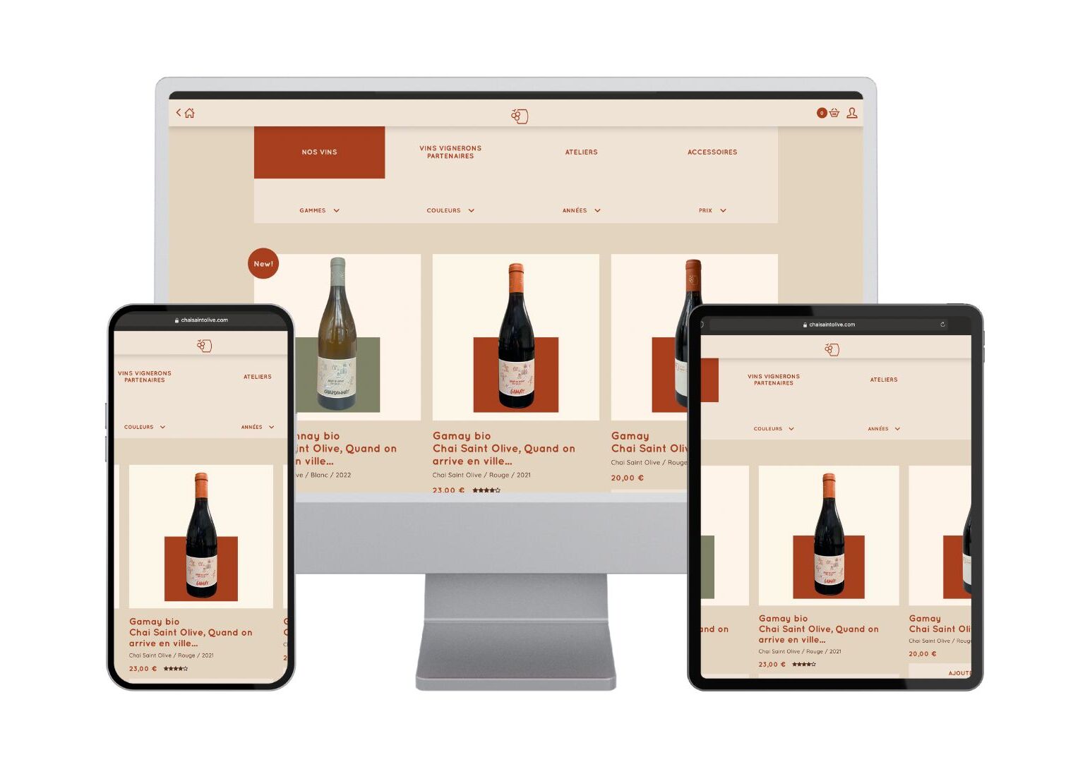 Visitez la boutique en ligne du Chai Saint Olive