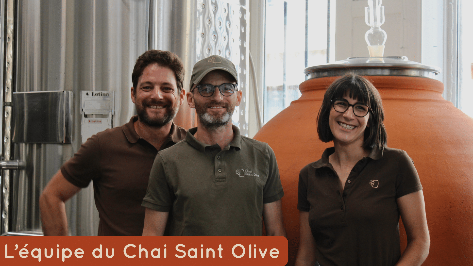 Grégoire, Franck et Marie, l'équipe du Chai Saint Olive à Lyon